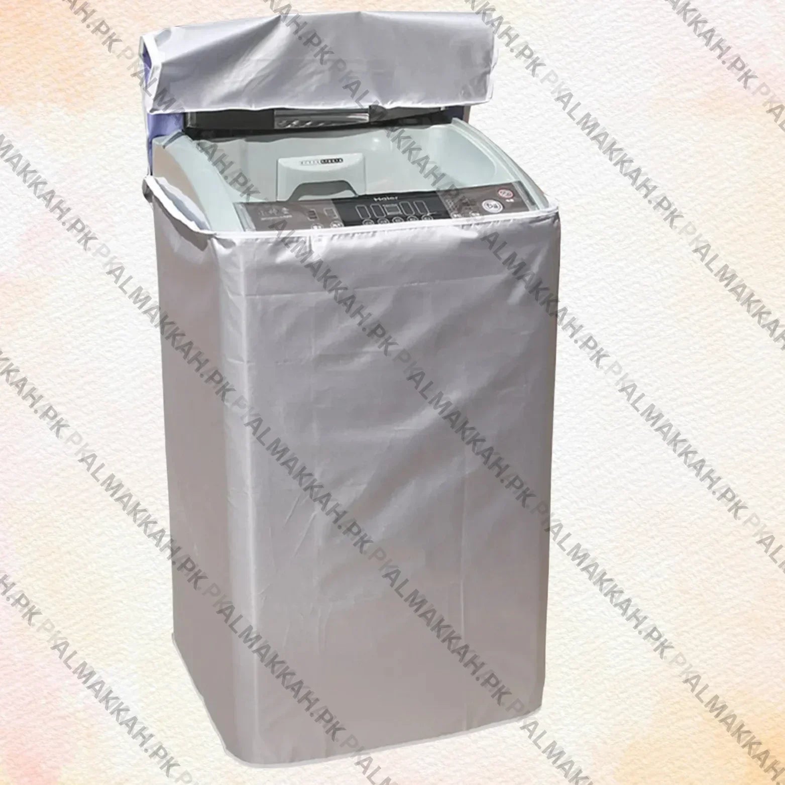Waterproof Zipper Washing Machine Cover – Parachute Fabric, Dust & Rust Proof – Silver